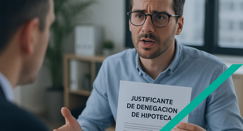 justificante de denegación de hipoteca