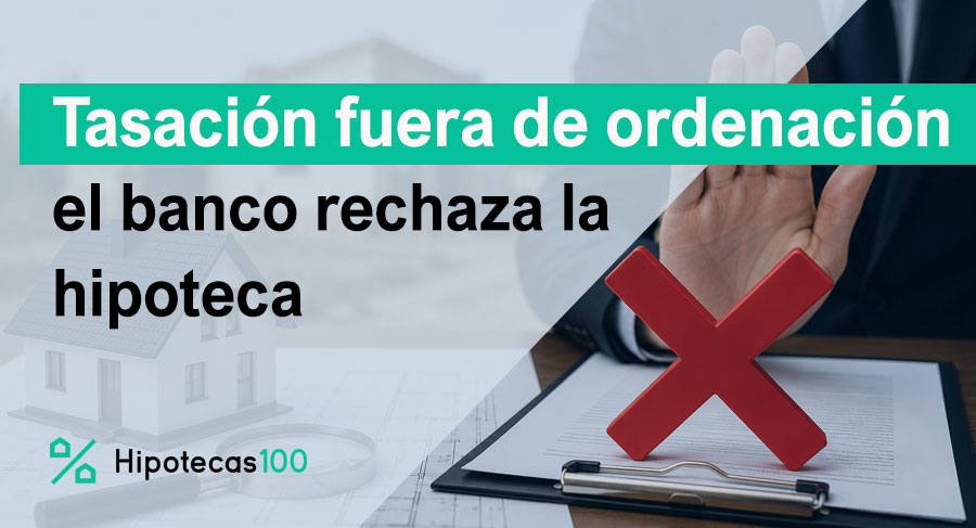 tasador rechazando con la mano por estar el inmueble fuera de ordenación urbanística