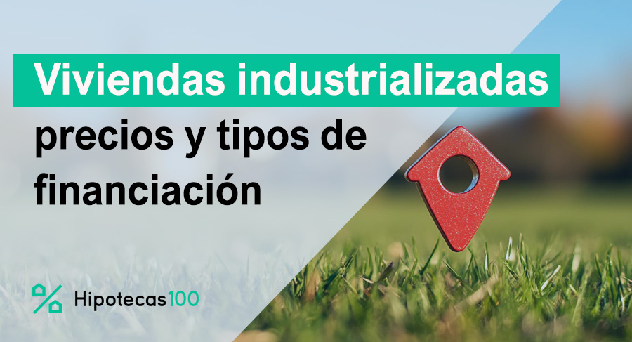 Marcador rojo con forma de casa sobre una parcela, concepto de ubicación para viviendas industrializadas